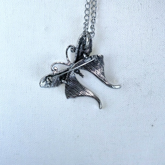 Handmade Enameled Butterfly Pin Pendant Hypoallergenic Stainless Steel Casual - Picture 3 of 5